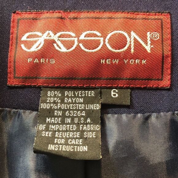 NWOT Vintage 80s Sasson Paris New York blazer. Pockets have not been opened. - Picture 6 of 11